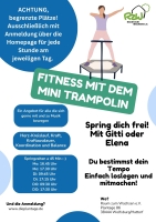 Montags, 16.45h, Fitness mit Trampolin (Bitte Anmelden)